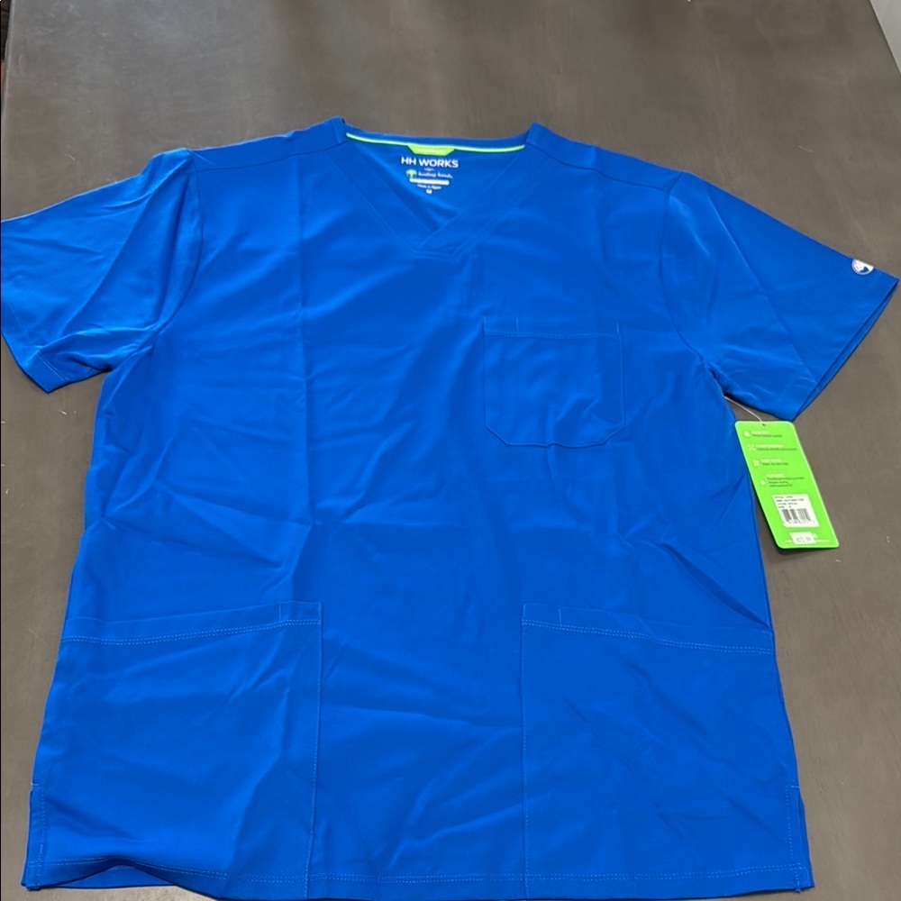 Men's Blue Scrub Top